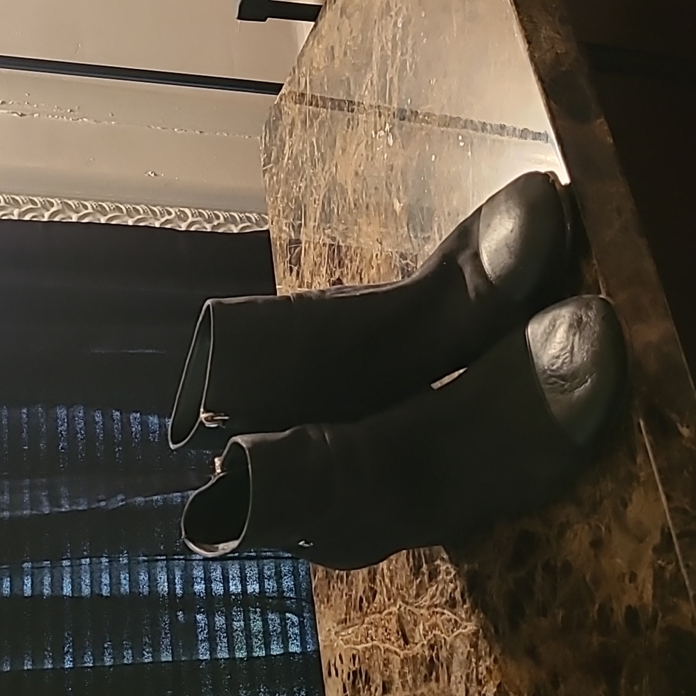 Chanel suede cap toe ankle boots